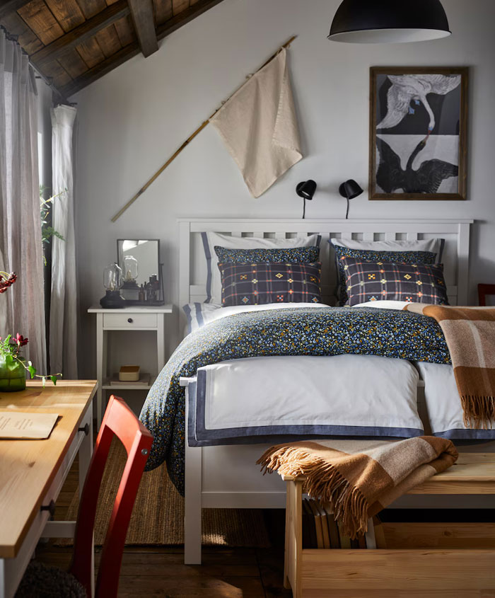 Dormitorio nórdico con detalles 