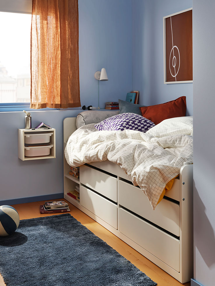 SLÄKT Bed 4 drawers