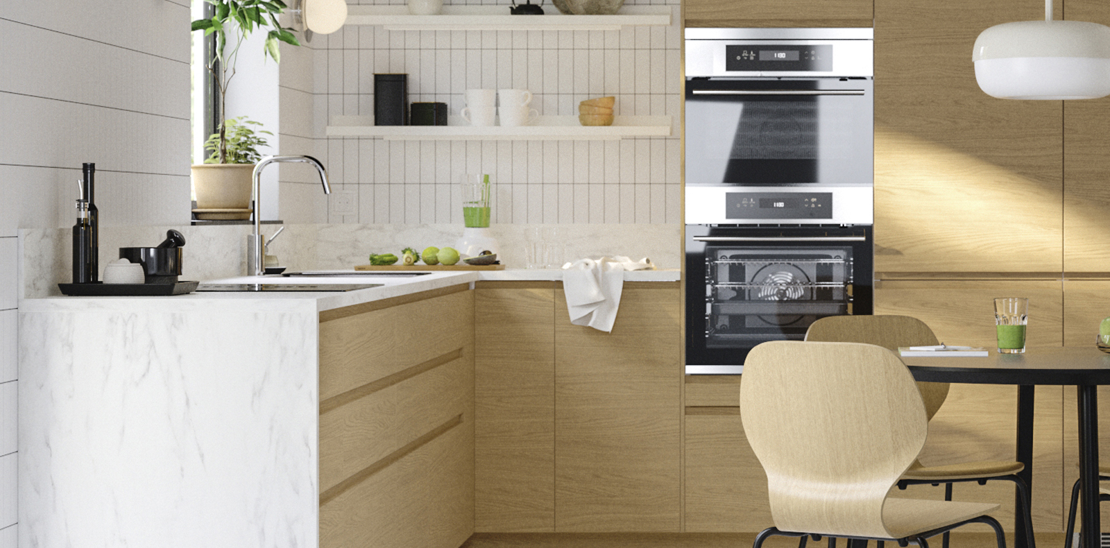 Cocina con comedor y demás accesorios