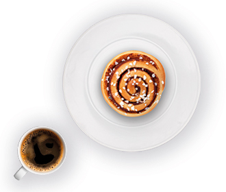Desayuno de bollo de canela