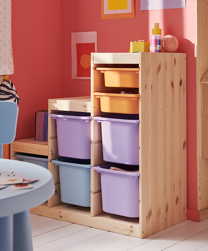  A TROFAST storage system in a child's room