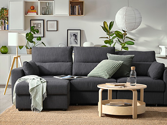 ESKILSTUNA sofá 3 plazas con chaiselongue