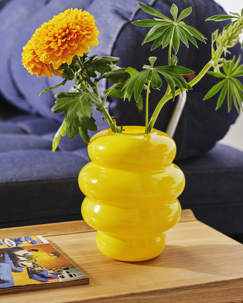 Florero / jarrón, amarillo