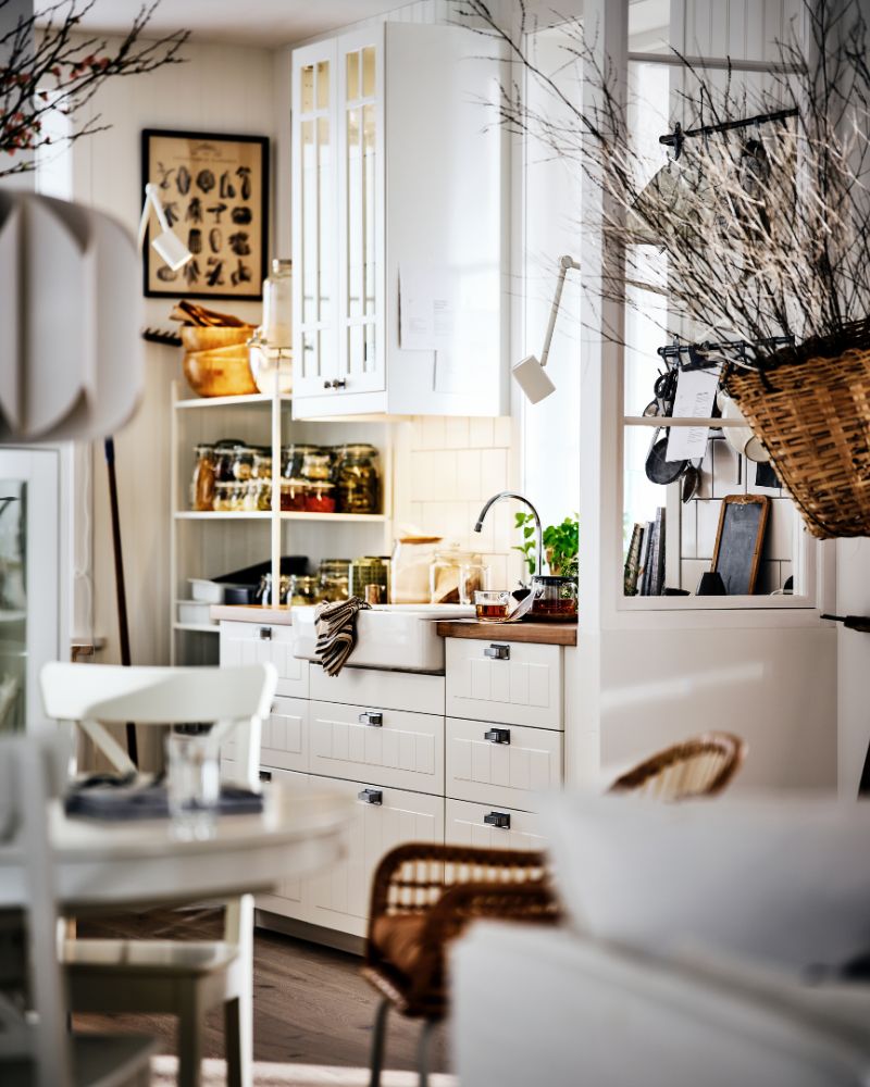 Cabinet with various implements