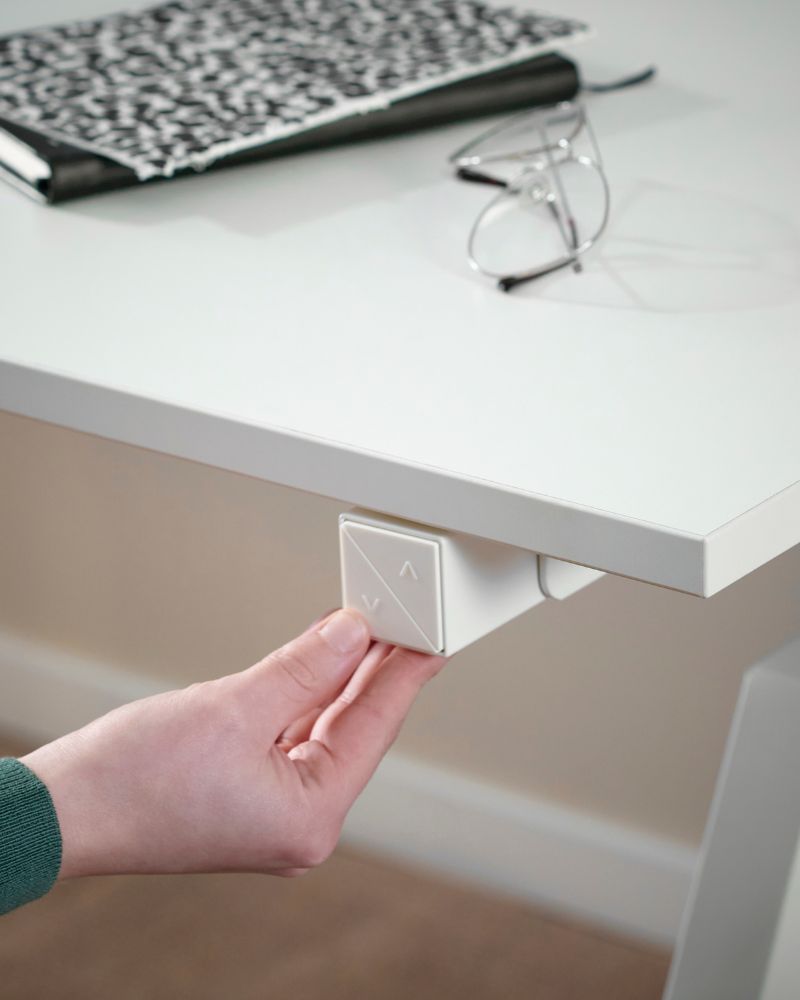 TROTTEN Desk sit/stand, electric/white