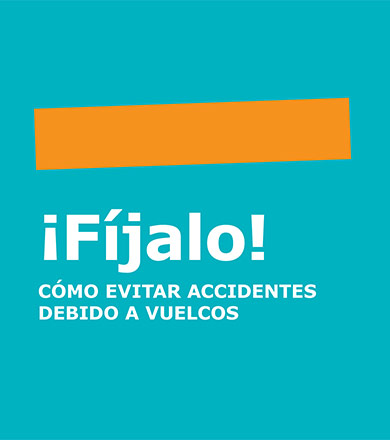 Portada de la guía “¡Fíjalo!” con consejos para evitar accidentes por vuelco de muebles.