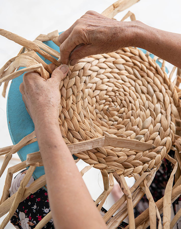 manteles individuales fabricados a mano y a máquina