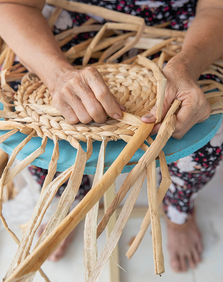 manteles individuales fabricados a mano y a máquina