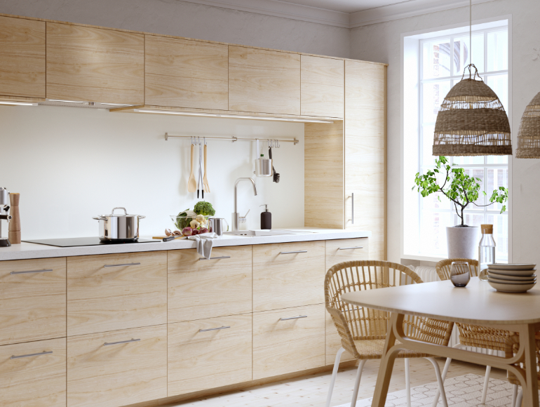 A clutter free kitchen scandinavian minimalism