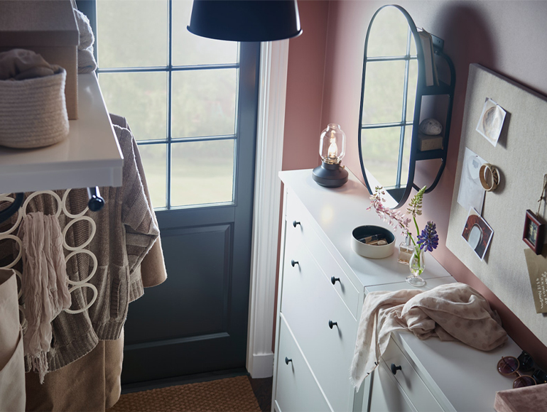Storage ideas for a small, smart and stylish hallway