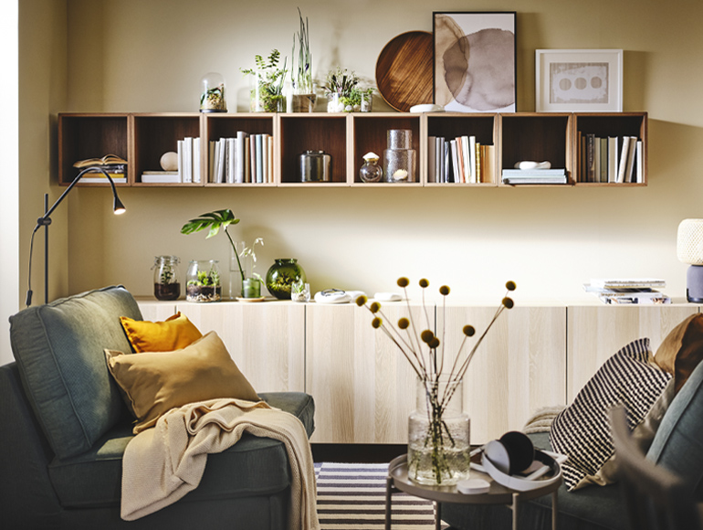 Un salón pequeño, cómodo y con estilo