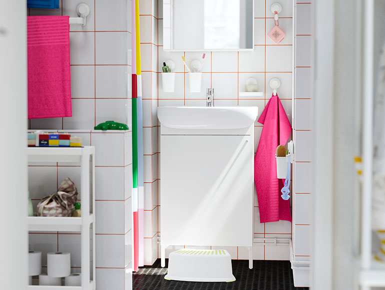 A bathroom for a busy family