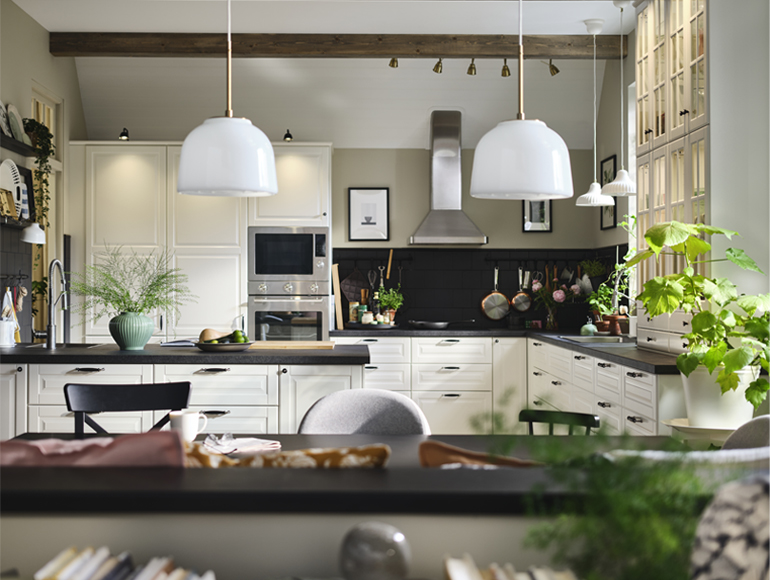 A large kitchen design with room for everyone